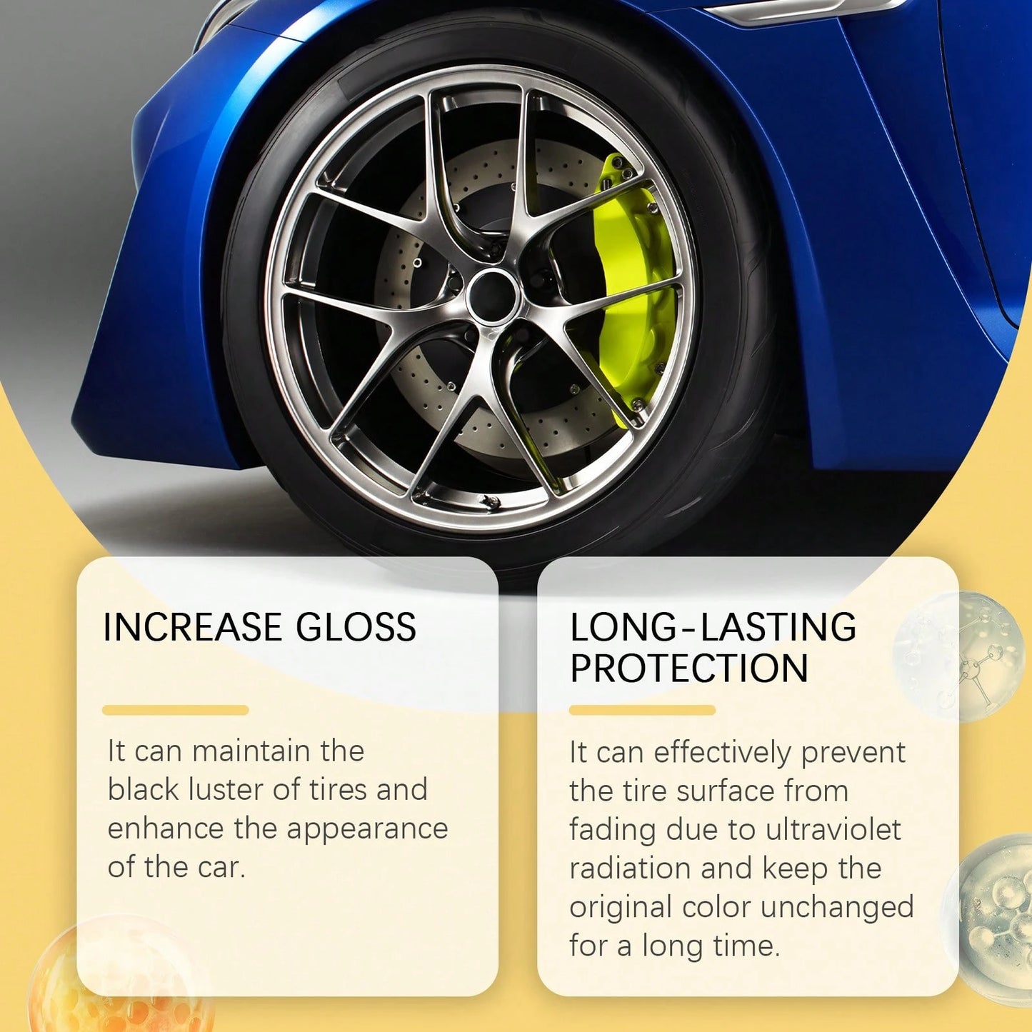 Homonth 1 Set Tire Revitalizing Gel- Deep Clean, Restore Shine, Water & Dirt Repellent, Long-Lasting Protective Coating For Car, SUV, Truck Wheel Maintenance,Car Acessesories Women,Car Stuff,Car Aces
