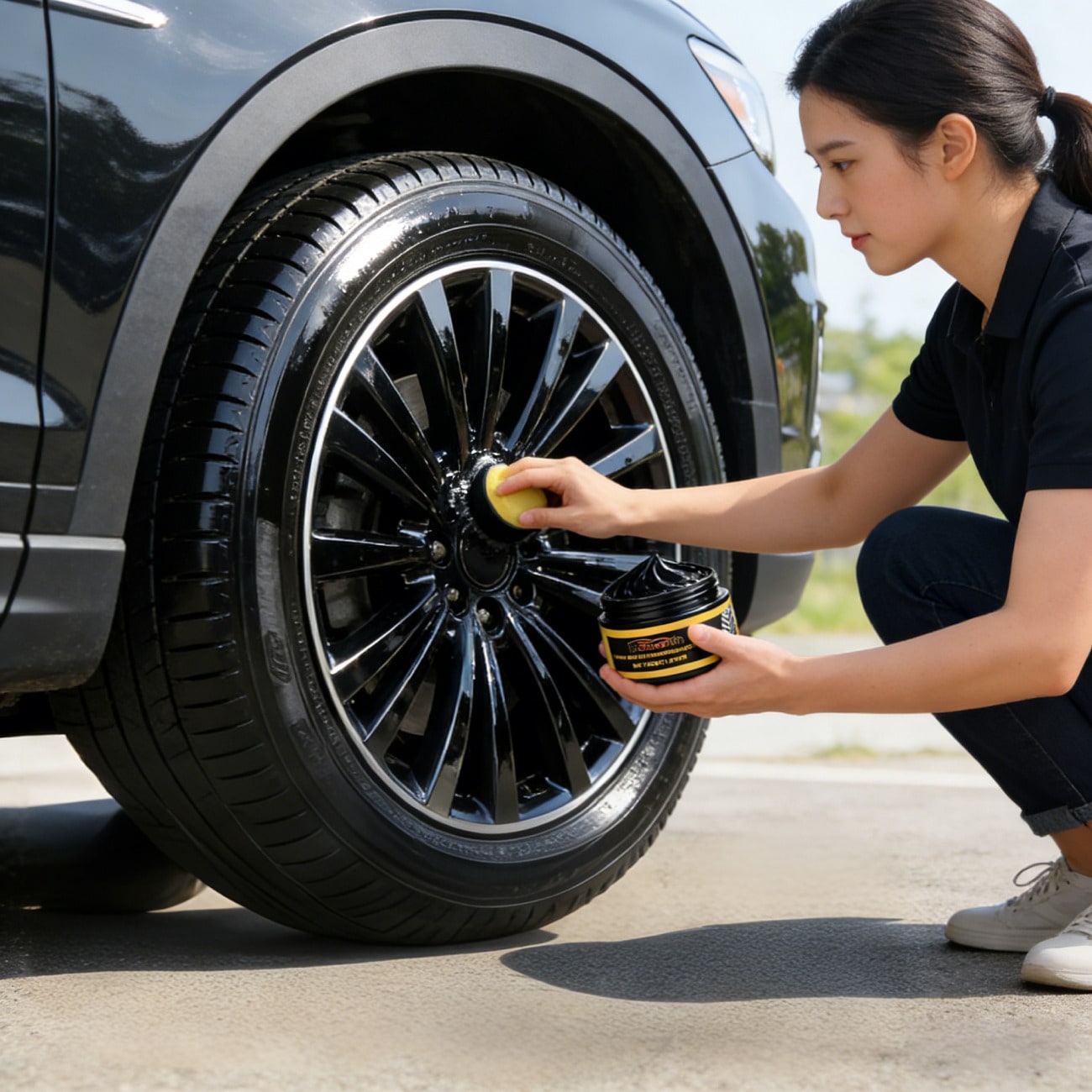 Homonth 1 Set Tire Revitalizing Gel- Deep Clean, Restore Shine, Water & Dirt Repellent, Long-Lasting Protective Coating For Car, SUV, Truck Wheel Maintenance,Car Acessesories Women,Car Stuff,Car Aces