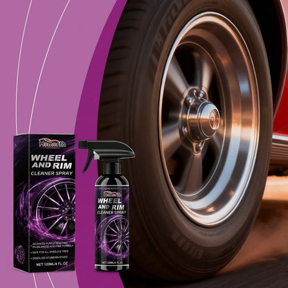 Homonth 120ML Professional Wheel & Rim Cleaner Spray, Advanced Purple Reactive Formula, PH-Balanced Wheel Cleaner, Dissolves Stubborn Dirt Brake Dust & Stains, Multi-Purpose Automotive Car Care Cleani