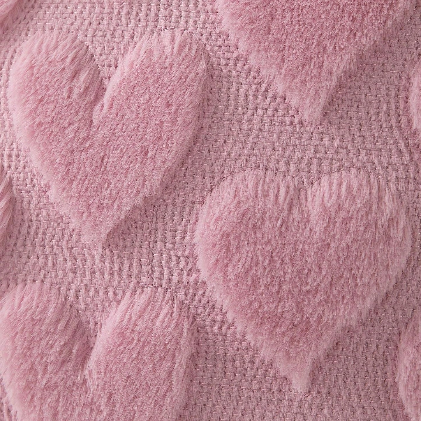 HOMPOOLL 1/2 Pcs Valentine's Day Pillowcases, 18x18 Inches, Valentine's Day Decoration, Red Heart, Soft Plush Faux Fur Jacquard Pillow, Suitable For Bedroom Sofas, Holiday Home Decor.