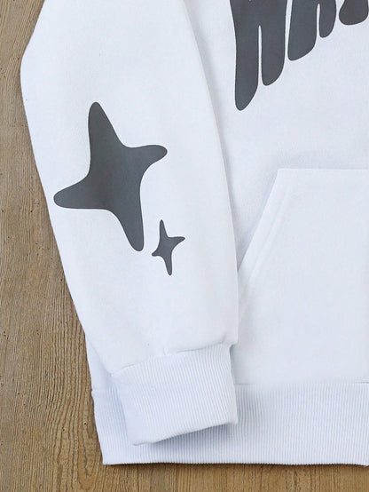 Hooded Y2K Street Printed Sweatshirt Sweatshirt For Teenage Boys, Halloween Theme Fall Winter