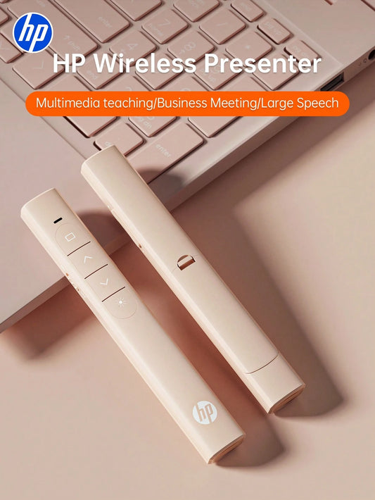 HP- USB Wireless Presentation Remote Control With Hyperlink And Volume Control Functions For PowerPoint Office Presentation, Compatible With Keynote/PPT/PC/Laptop, Comes With Storage Bag
