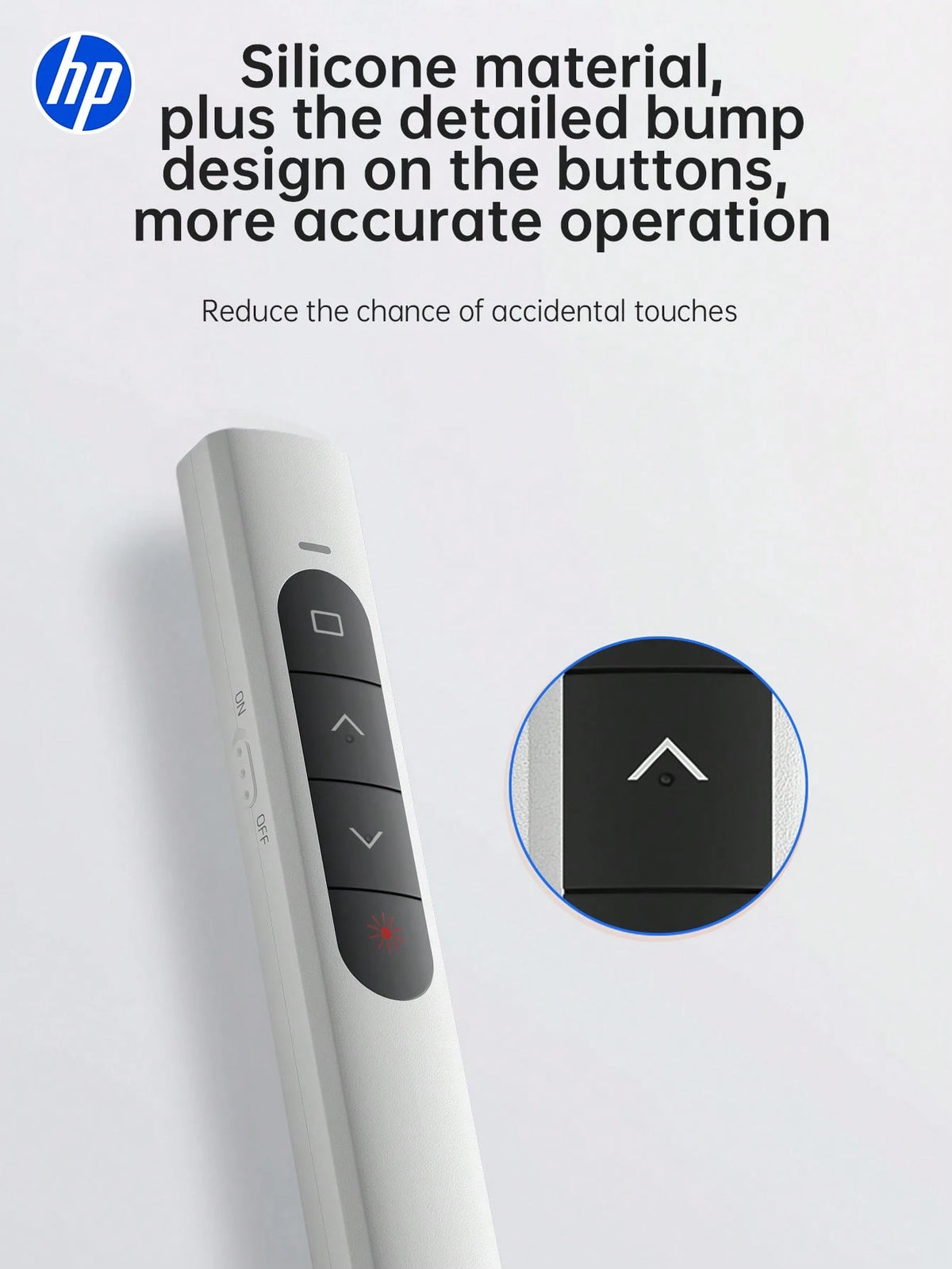 HP- USB Wireless Presentation Remote Control With Hyperlink And Volume Control Functions For PowerPoint Office Presentation, Compatible With Keynote/PPT/PC/Laptop, Comes With Storage Bag
