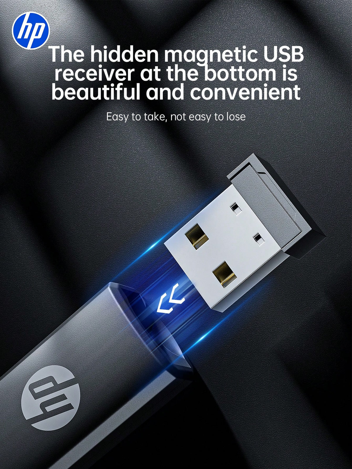 HP- USB Wireless Presentation Remote Control With Hyperlink And Volume Control Functions For PowerPoint Office Presentation, Compatible With Keynote/PPT/PC/Laptop, Comes With Storage Bag
