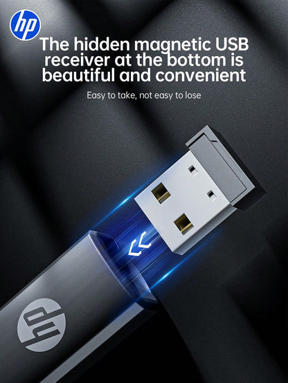 HP- USB Wireless Presentation Remote Control With Hyperlink And Volume Control Functions For PowerPoint Office Presentation, Compatible With Keynote/PPT/PC/Laptop, Comes With Storage Bag