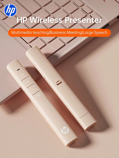 HP- USB Wireless Presentation Remote Control With Hyperlink And Volume Control Functions For PowerPoint Office Presentation, Compatible With Keynote/PPT/PC/Laptop, Comes With Storage Bag