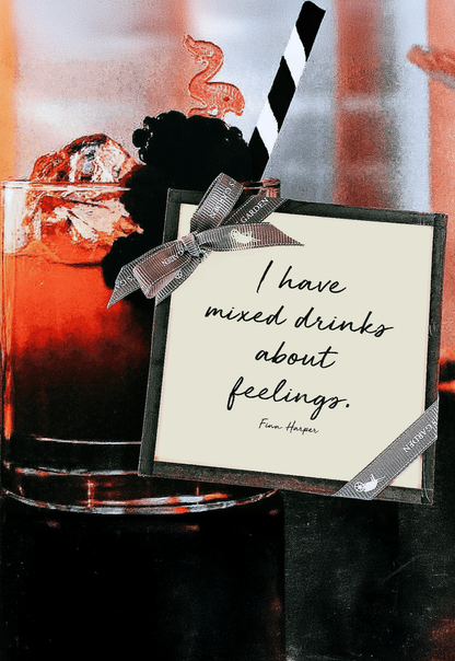 I Have Mixed Drinks About Feelings Copper & Glass Coasters, Set of 4 - Ben's Garden