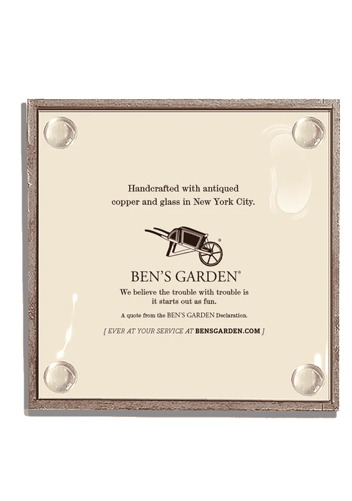 I Have Mixed Drinks About Feelings Copper & Glass Coasters, Set of 4 - Ben's Garden