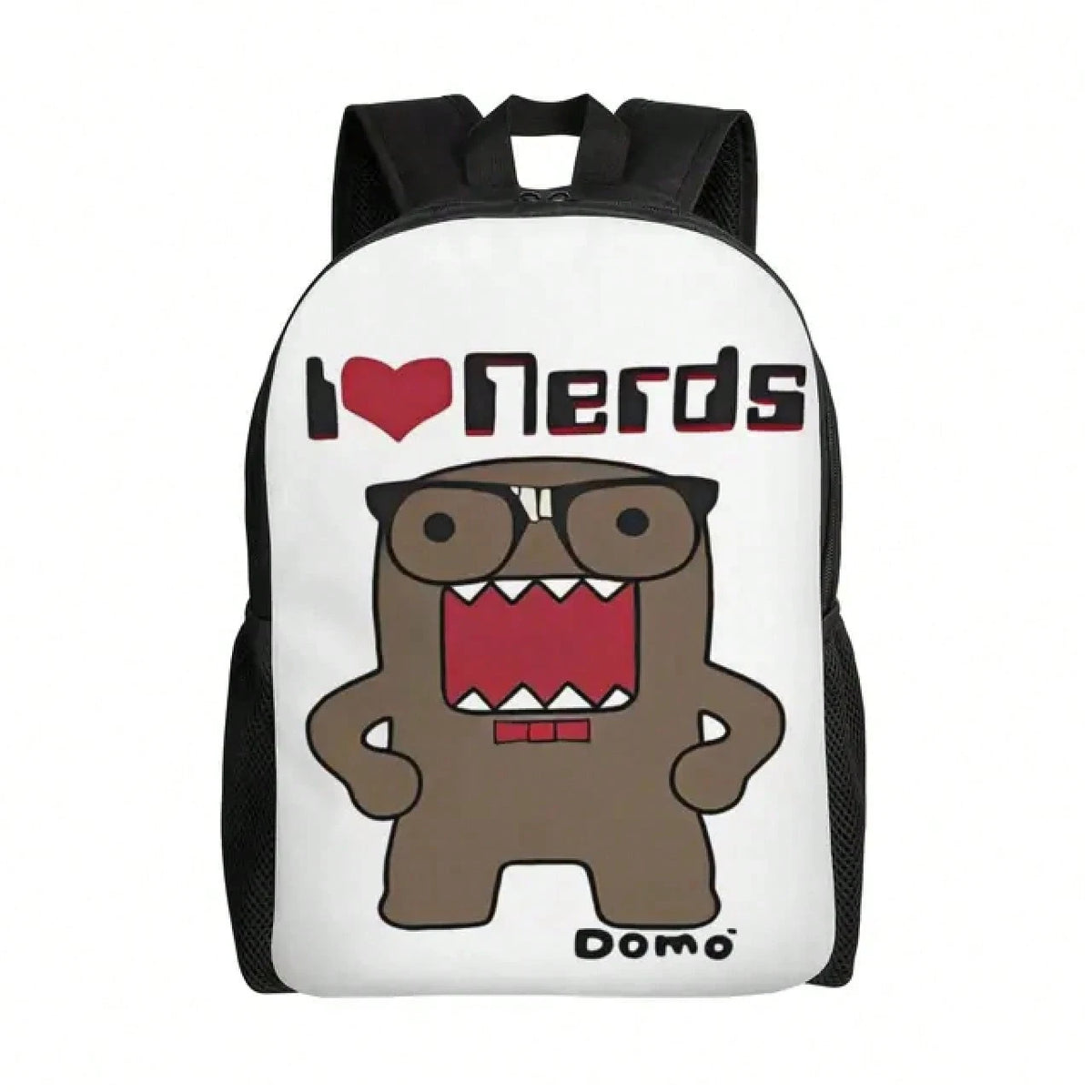 I Love Nerds Domo Kun Backpack Trekking Backpacks Female Colorful Lightweight School Bags Modern Rucksack
