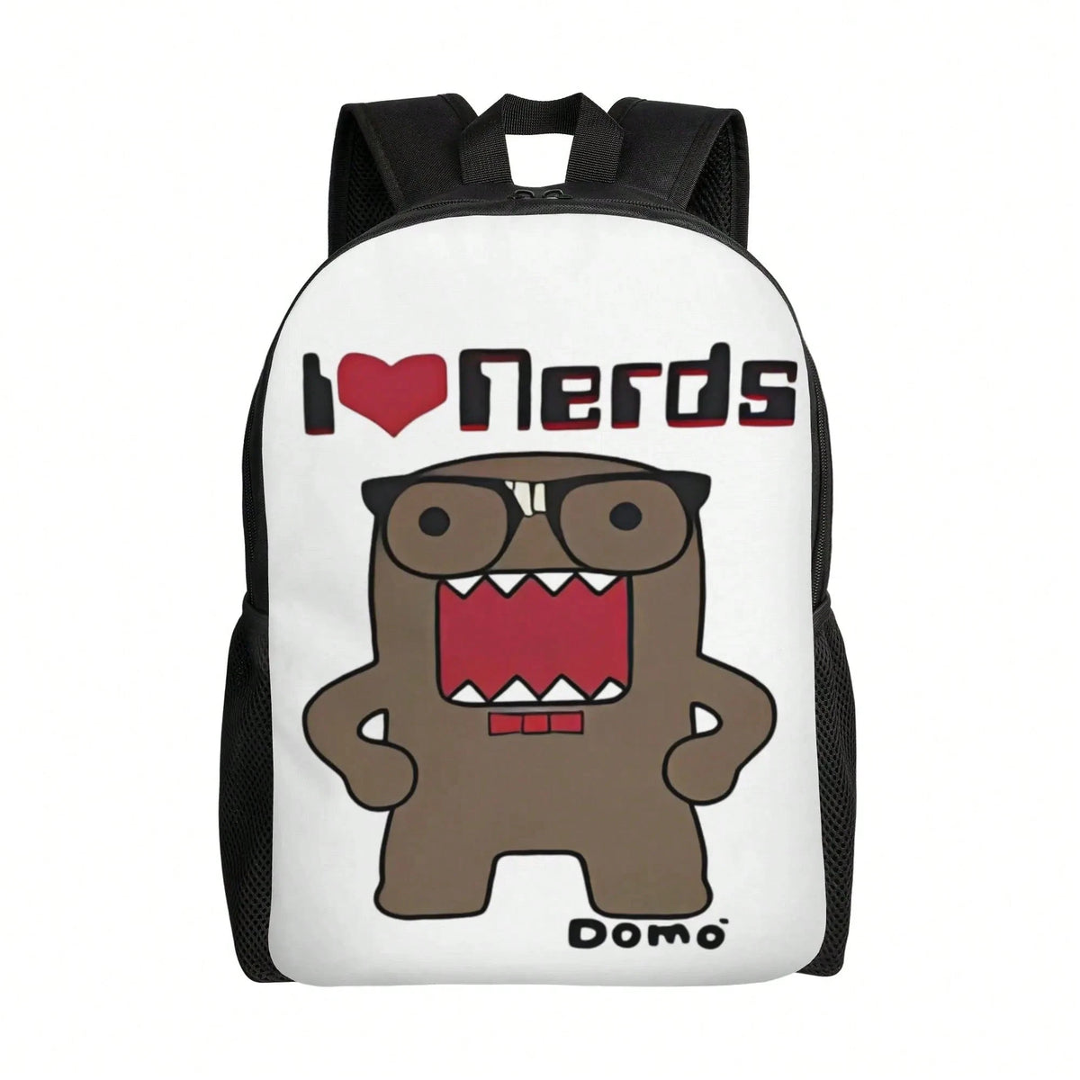 I Love Nerds Domo Kun Backpack Trekking Backpacks Female Colorful Lightweight School Bags Modern Rucksack