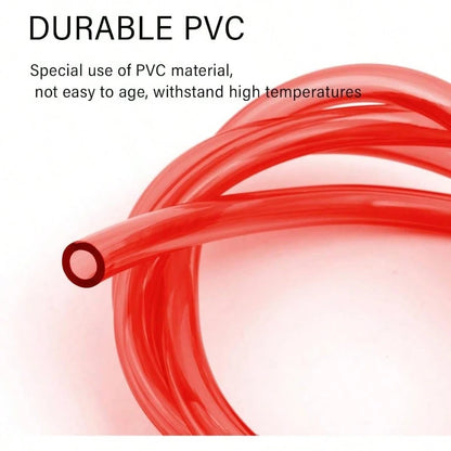 ID 5mmx OD 8mm Motorcycle Fuel Line Hose, Flexible Fuel Hose With Anti- Aging PVC Fuels Gas Transportation, Professional Gas Line Hoses Motorcycle Petrol System Red
