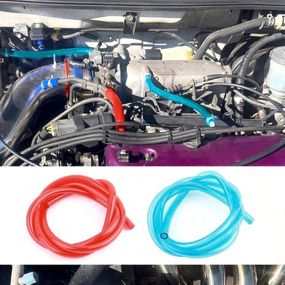ID 5mmx OD 8mm Motorcycle Fuel Line Hose, Flexible Fuel Hose With Anti- Aging PVC Fuels Gas Transportation, Professional Gas Line Hoses Motorcycle Petrol System Red