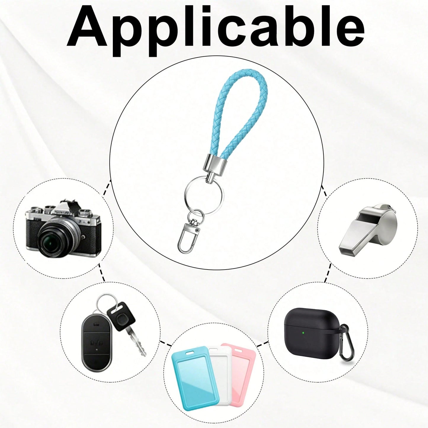 ID Card Badge Holder With PU Leather Keychain, Plastic Slide Open With ID Window For Women Men Students,Back To School Gift, Id Badge Holder
