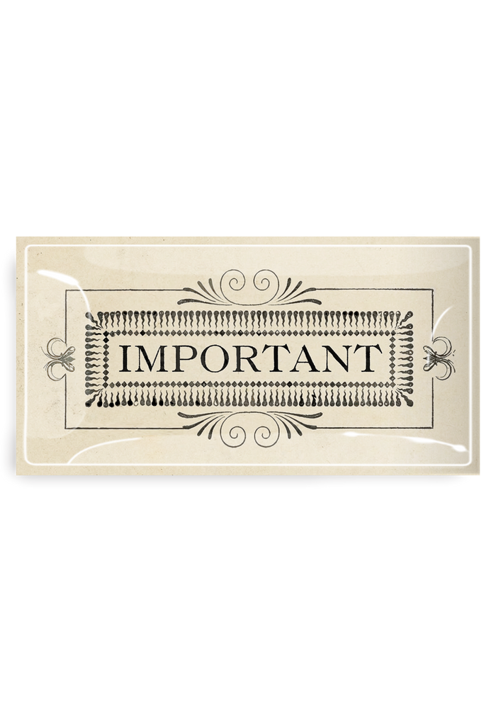 Important Stamp Decoupage Glass Tray - Ben's Garden