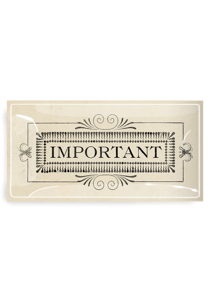 Important Stamp Decoupage Glass Tray - Ben's Garden