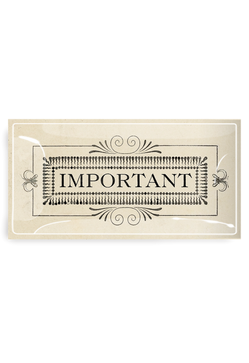 Important Stamp Decoupage Glass Tray - Ben's Garden