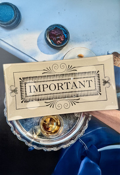 Important Stamp Decoupage Glass Tray - Ben's Garden