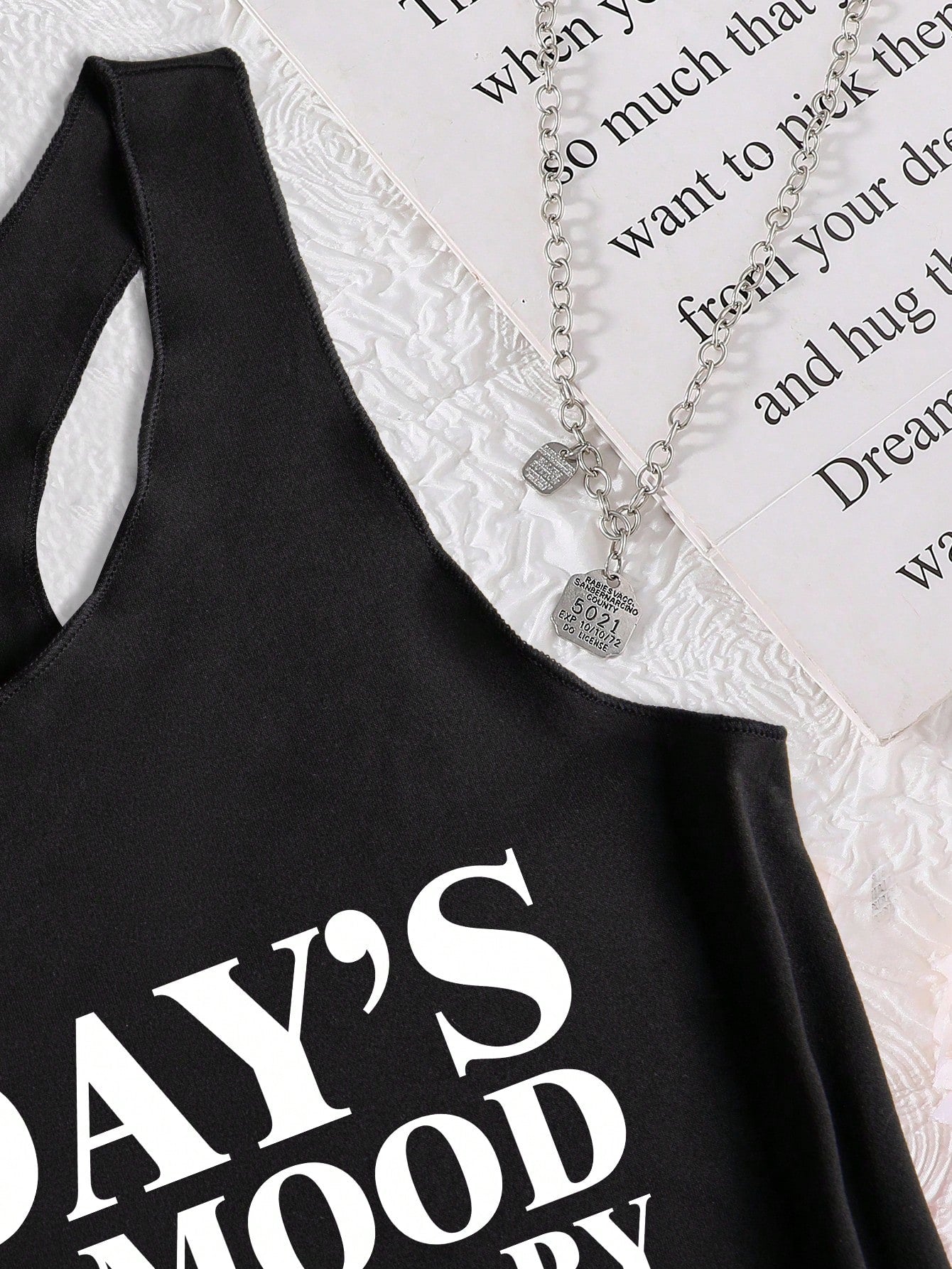 INAWLY Plus Size Women's Casual Slogan Printed Round Neck Tank Top Graphic Tees Women Tops