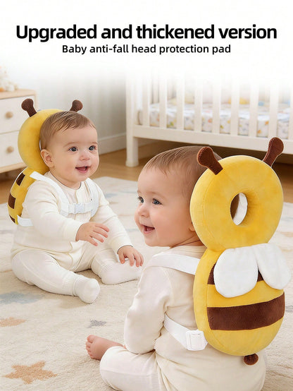 Infant Head Protection Pad Backpack, Suitable For Toddling And Crawling, Christmas Element Baby Walker Protection Pad, Adjustable Infant Head Protection Pad Backpack, Suitable For Crawling, Bee, Chris