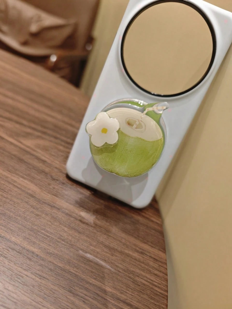 Ins Summer Rotating Apple Fruit MagSafe Magnetic Phone Stand With Telescopic Airbag Holder