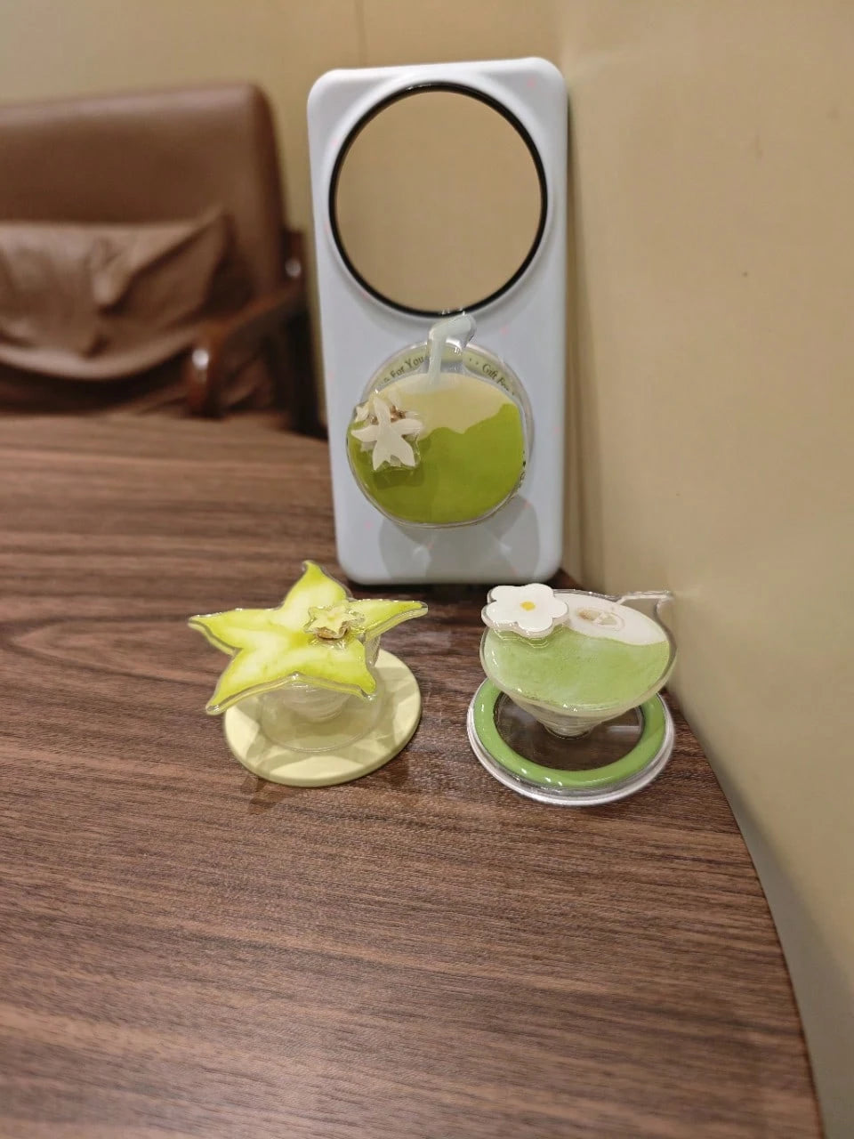 Ins Summer Rotating Apple Fruit MagSafe Magnetic Phone Stand With Telescopic Airbag Holder