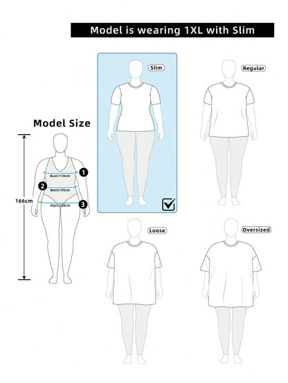 IslaSuriya Plus Size Women Polka Dot Print Front Knot Short Sleeve T-Shirt