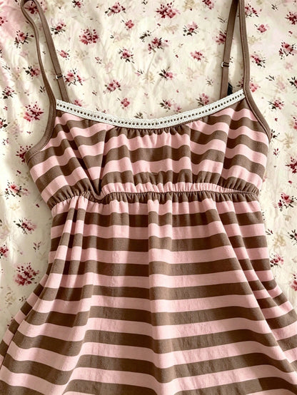 IslaSuriya Summer Casual Retro Y2K Striped Women Camisole