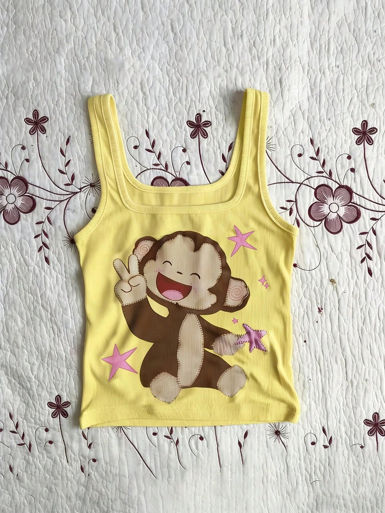 IslaSuriya Women's Casual Cartoon Print Versatile Daily Wear Top