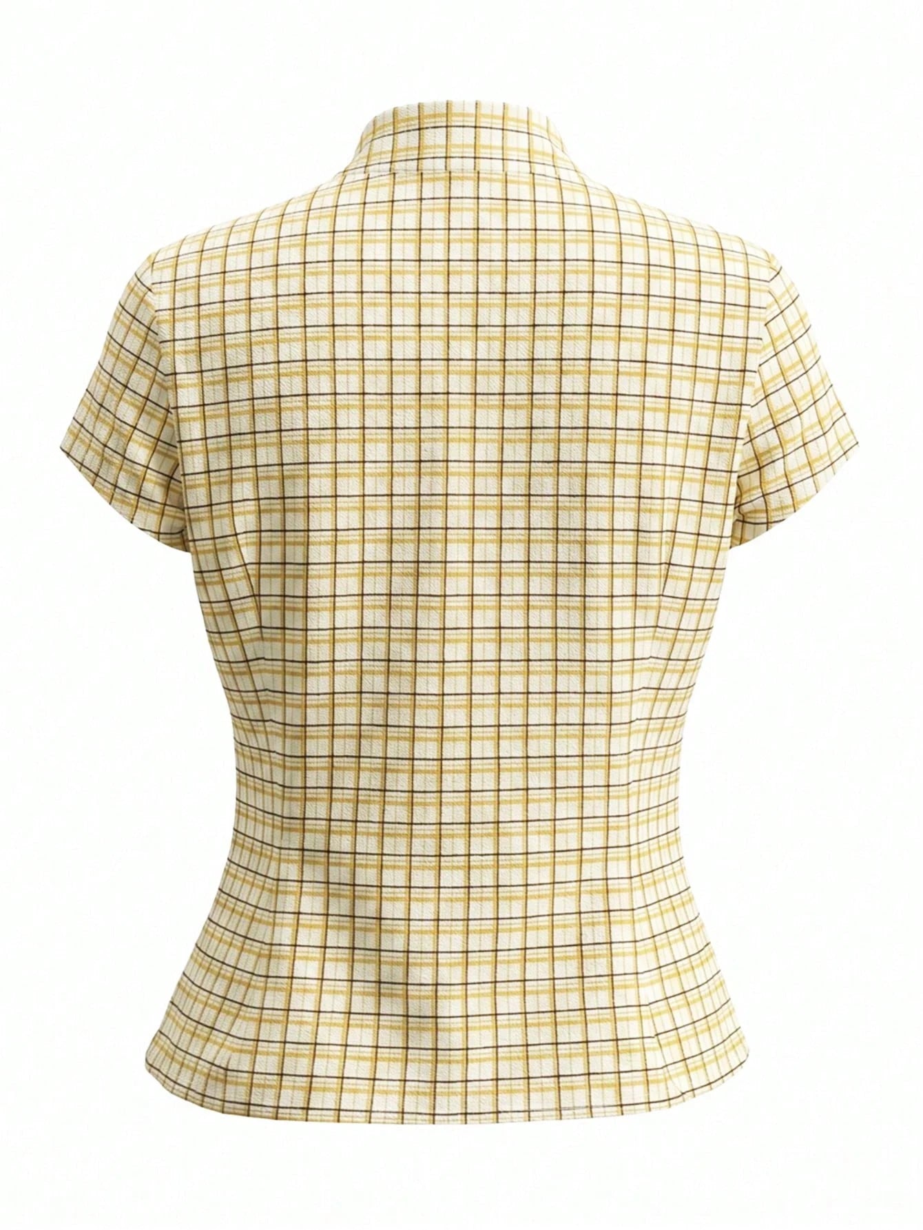 IslaSuriya Women's Polo Collar Short Sleeve Fitted Shirt