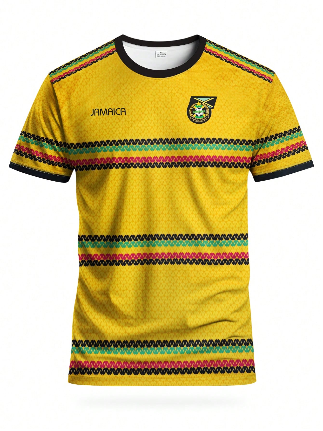 Jamaica Style Men's Soccer Jersey & Round Neck Soft Lightweight Sports Top & Match, Training, Casual, Gift & World Cup