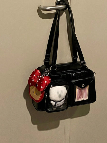 Japanese Style Fashion Minimalist School Girl JK Transparent Badge Shoulder Bag, Suitable For Daily, Commuting, Party, Anime Convention, Gift, Crossbody, Bags Ladies Elegant, Bags Ladies Elegant