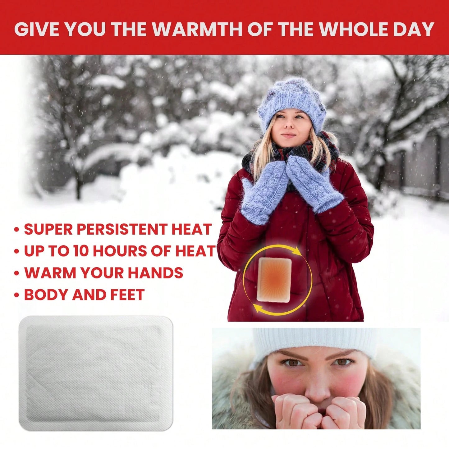 JAYSUING 20pcs Disposable Hand And Foot Warmers- Heat Lasting Up To 10 Hours, Ultra Long Lasting- Easy Use, Suitable For Body, Hands And Feet- Odorless Hand Warmers For Warm Gift