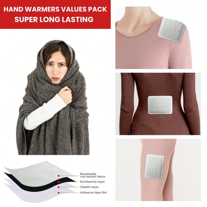JAYSUING 20pcs Disposable Hand And Foot Warmers- Heat Lasting Up To 10 Hours, Ultra Long Lasting- Easy Use, Suitable For Body, Hands And Feet- Odorless Hand Warmers For Warm Gift