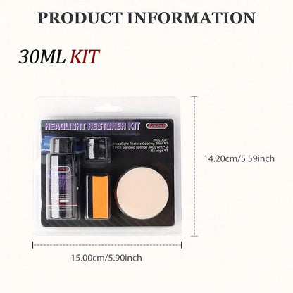 JB-XPCS Car Headlight Repair Kit- Easy-To-Use Maintenance Kit For Oxidized, Yellowed, And Foggy Headlights, Lens Polishing Grinding Material- Effective In Enhancing Headlight Brightness, Headlight R