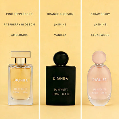 JEAN MISS 30ml*3 EDP Set- Pink Peppercorn Ambergris, Jasmine Vanilla & Strawberry Cedarwood| Long-Lasting| Best Gift For Her
