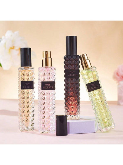 JEAN MISS Women's Perfume Gift Box Set, 4-Piece Series, Which Includes Encounter Pink Golden Bamboo Rhythm Beautiful Life. This 4-Piece Set Is The Perfect Gift, Providing A Long-Lasting Scent Suitable