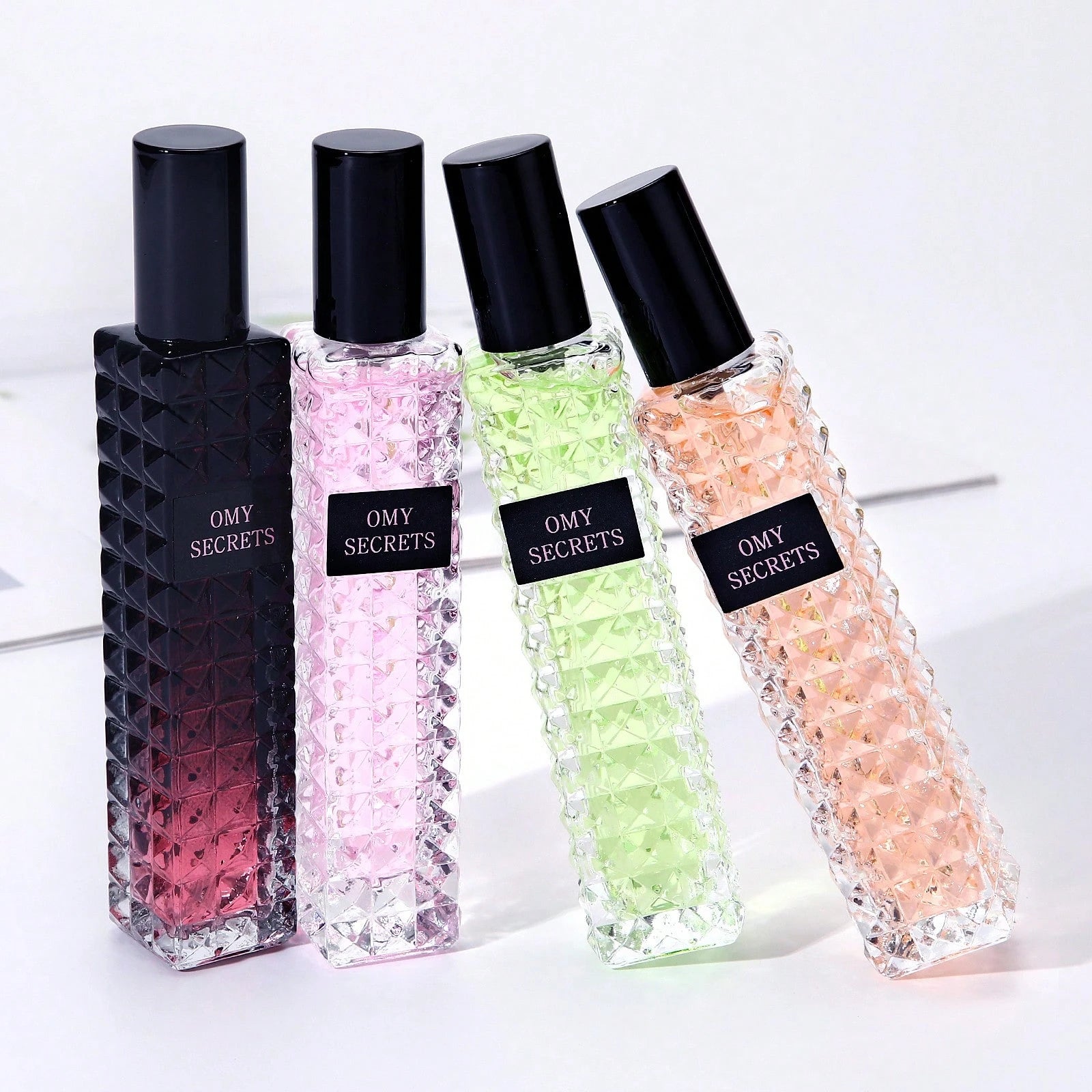 JEAN MISS Women's Perfume Gift Box Set, 4-Piece Series, Which Includes Encounter Pink Golden Bamboo Rhythm Beautiful Life. This 4-Piece Set Is The Perfect Gift, Providing A Long-Lasting Scent Suitable