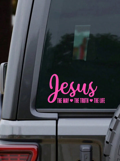Jesus The Way Truth Life Sticker For Car Window Decor Stickers