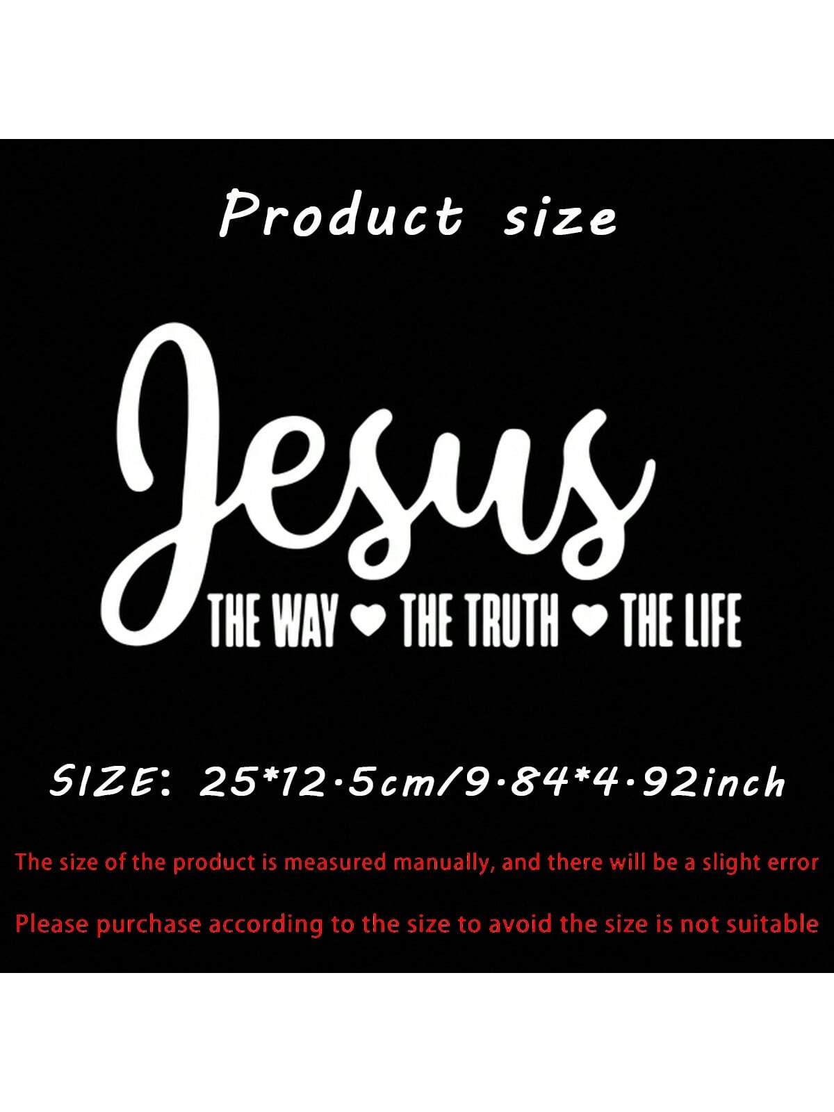 Jesus The Way Truth Life Sticker For Car Window Decor Stickers