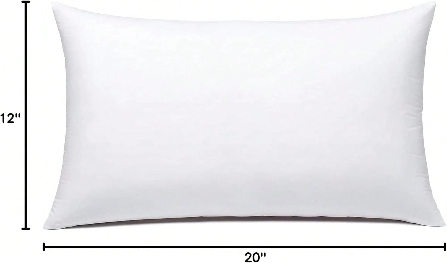 JIEITIVE Throw Pillow Inserts Hypoallergenic Premium Pillow Stuffer Rectangle Lumbar Pillow For Decorative Pillow Covers Cushion Set Of 1-12 X 20