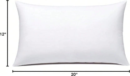 JIEITIVE Throw Pillow Inserts Hypoallergenic Premium Pillow Stuffer Rectangle Lumbar Pillow For Decorative Pillow Covers Cushion Set Of 1-12 X 20