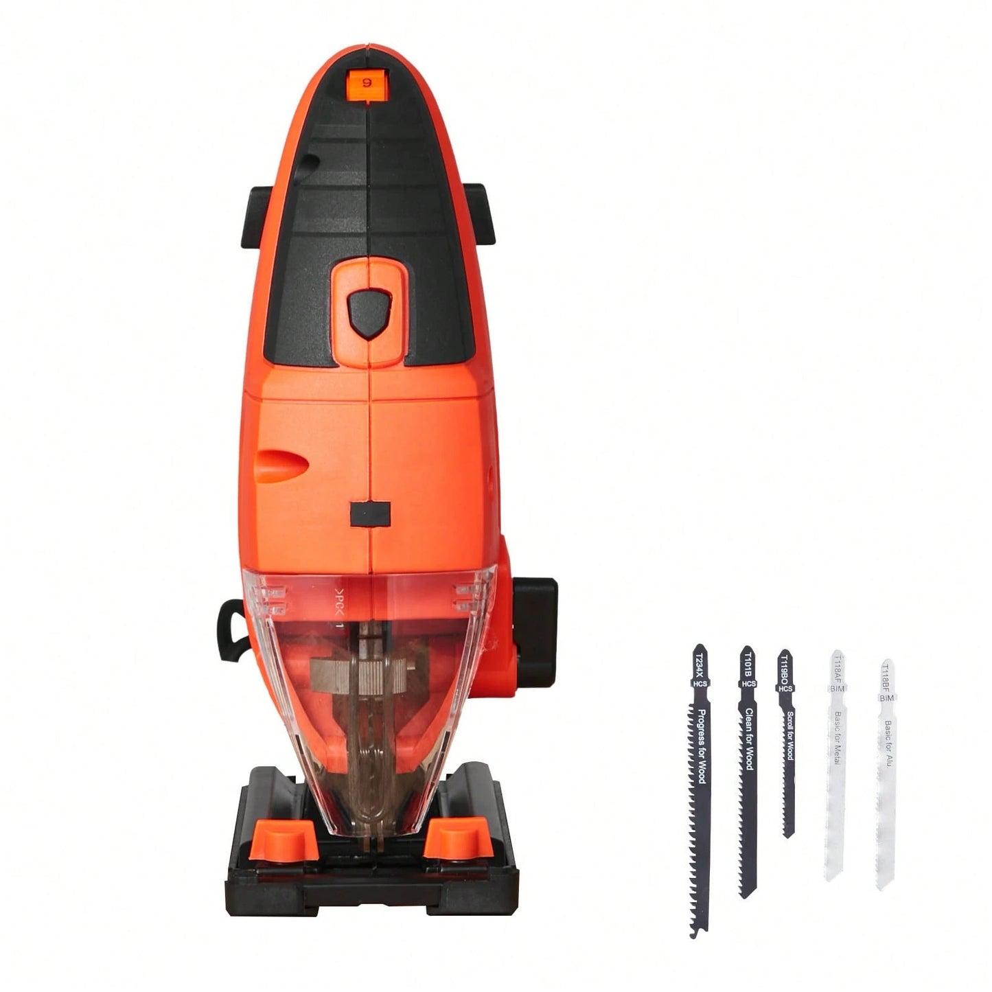 Jig Saw, 6.5 Amp, 3000 SPM Blade Speed, Electric Jigsaw With 6 Pcs Blades, LED Light, 6 Variable Speed, 0- 45° Bevel Cuts, 4 Orbital Settings For Straight/Circle Cutting, For Wood And Metal
