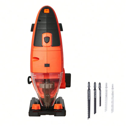 Jig Saw, 6.5 Amp, 3000 SPM Blade Speed, Electric Jigsaw With 6 Pcs Blades, LED Light, 6 Variable Speed, 0- 45° Bevel Cuts, 4 Orbital Settings For Straight/Circle Cutting, For Wood And Metal