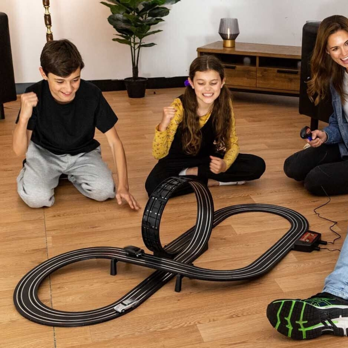 Kids Interactive Two Player Slot Toy Race Car Track Game Set