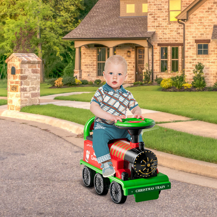 Kid's Rechargeable Ride On Toy Train And Track Set 6V