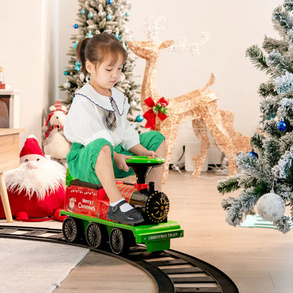 Kid's Rechargeable Ride On Toy Train And Track Set 6V