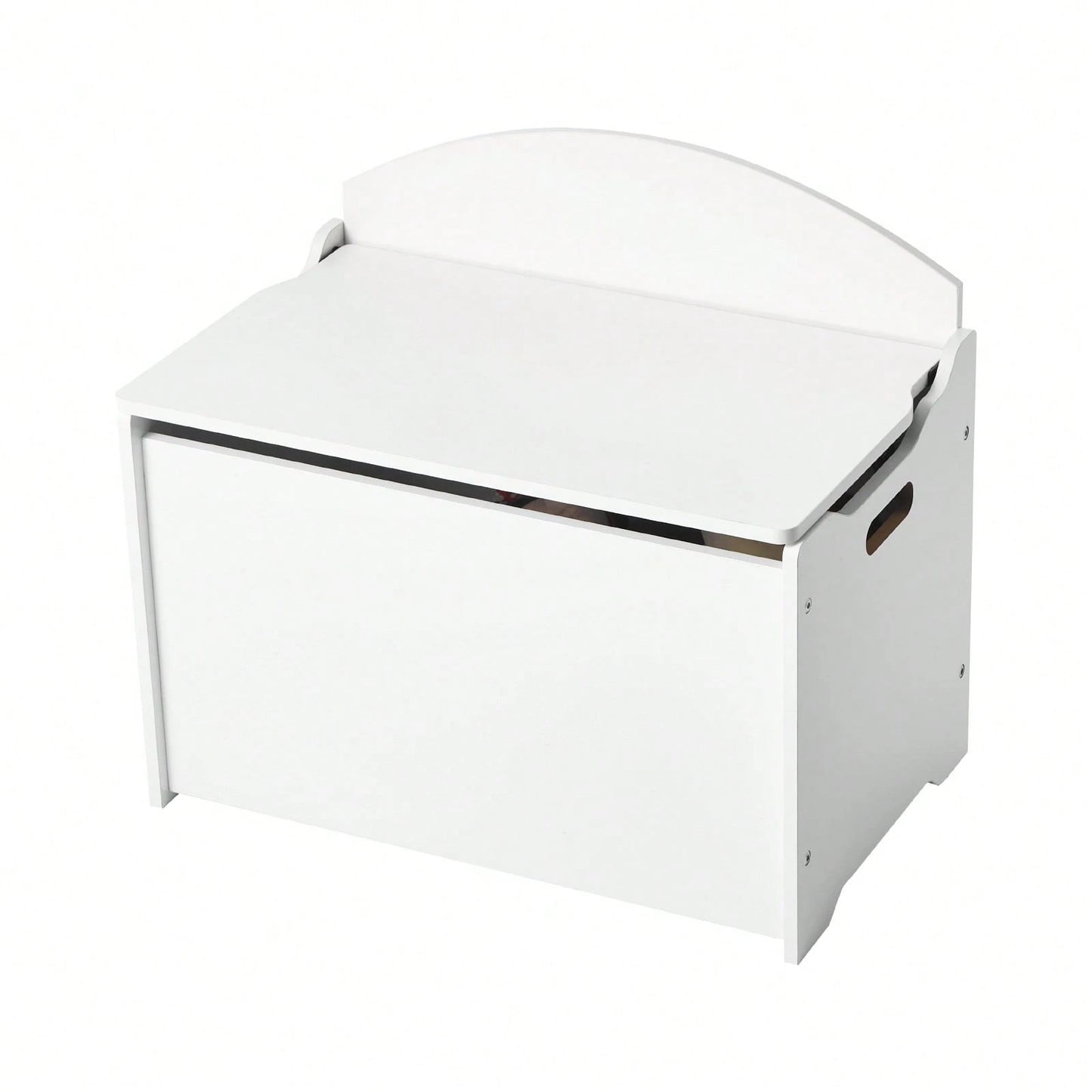 Kids Storage Bench, Wooden Toy Box Chest With Backrest, Large Storage Cabinet With Safety Hinge, Toddlers Storage Bench For Playroom, Living Room Or Entryway, 23.5 X 14.5 X 21.46 In, White