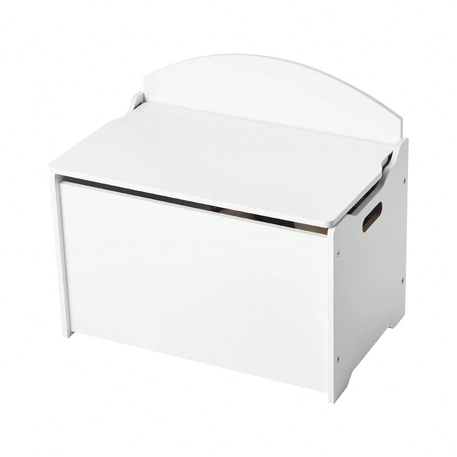 Kids Storage Bench, Wooden Toy Box Chest With Backrest, Large Storage Cabinet With Safety Hinge, Toddlers Storage Bench For Playroom, Living Room Or Entryway, 23.5 X 14.5 X 21.46 In, White