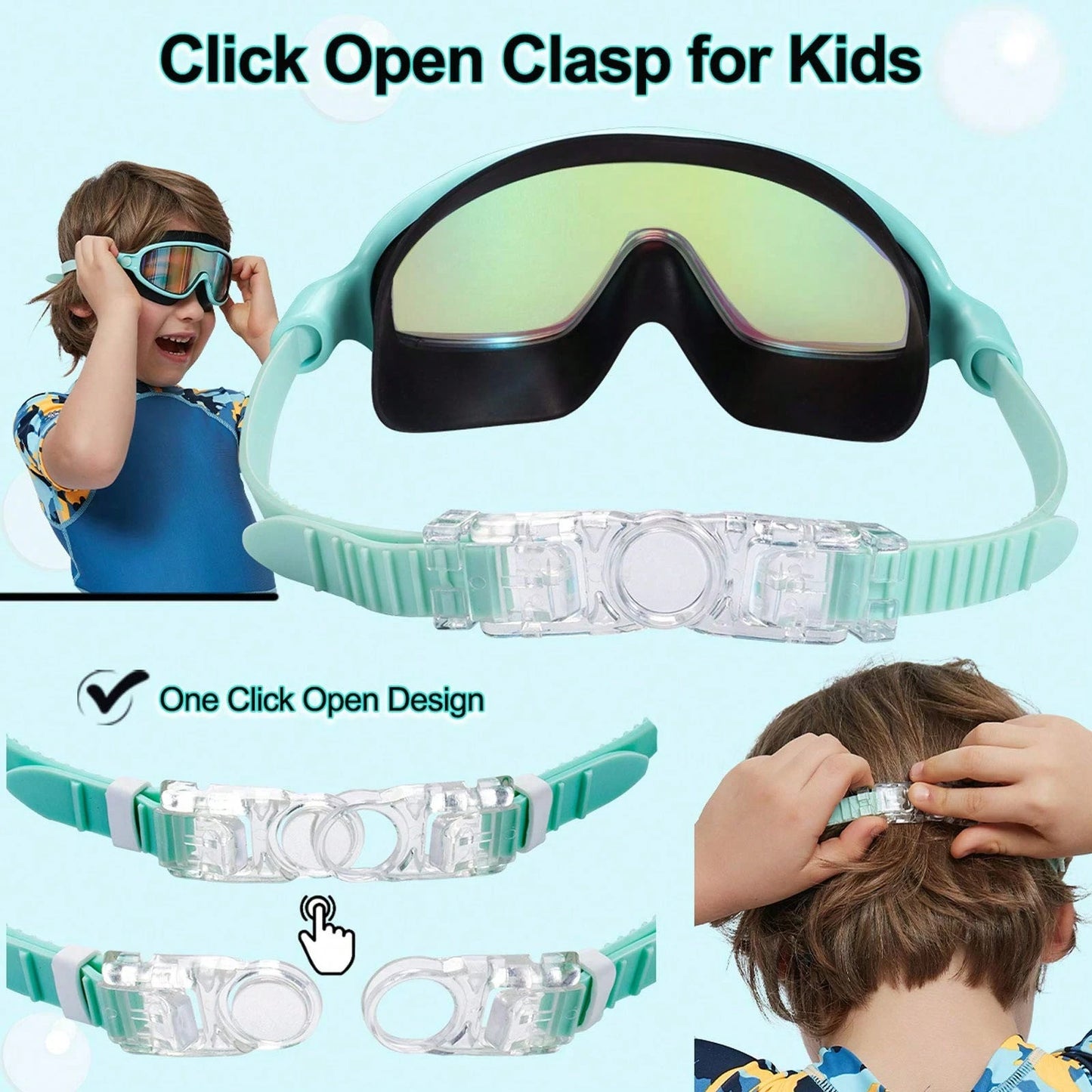 Kids Swim Goggles 2 Pack, Wide View Anti Fog&UV Swimming Goggles For Audlt, No Leaking Swim Glasses For Kids, Back To School