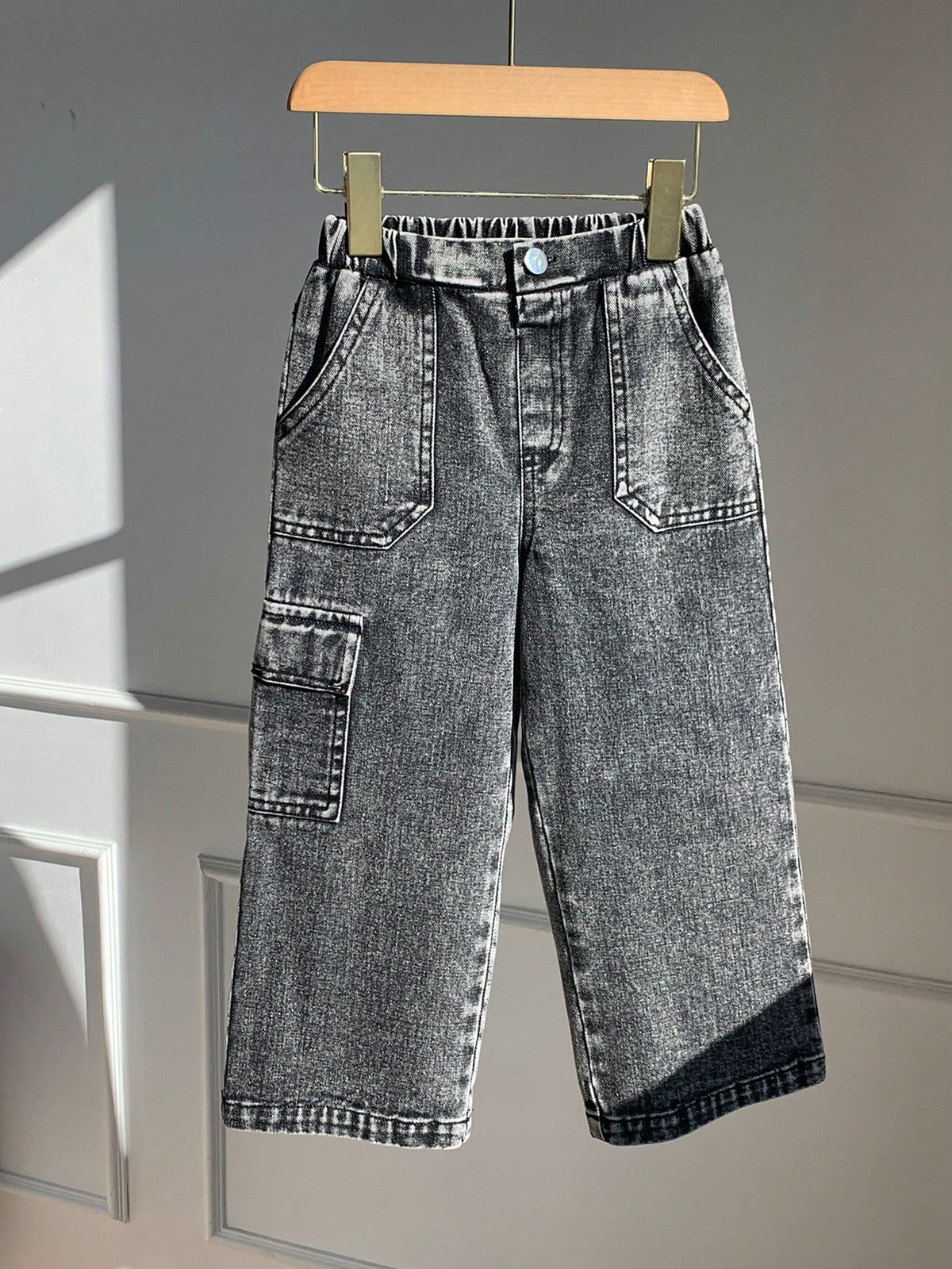 Kids Young Boy Casual Loose Comfortable Versatile Denim Jeans, Suitable For Street Style, Daily Wear, Vacation, Easy Comfort, Layers For Kids Spring Summer Autumn Winter